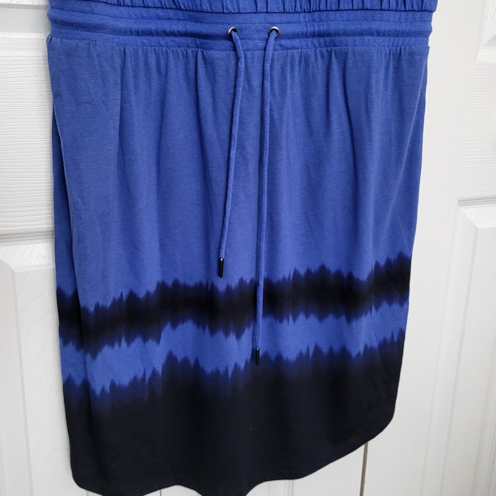 New Simply Vera Wang Tank Dress Women's Size L Blue String Waist Cotton Modal - Picture 2 of 8